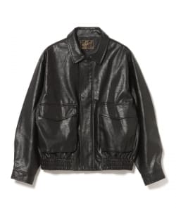 クラシック フェイクレザー ブルゾン