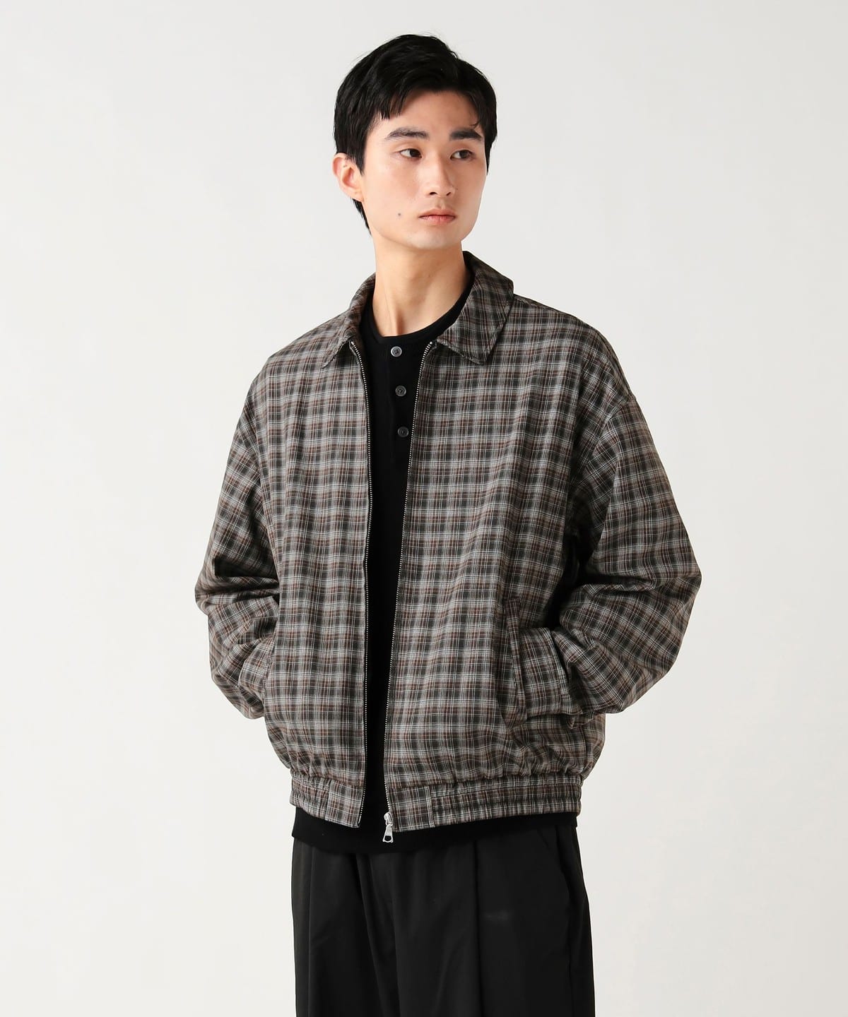 BEAMS HEART（ビームス ハート）オンブレーチェック ブルゾン