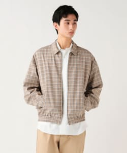 オンブレーチェック ブルゾン