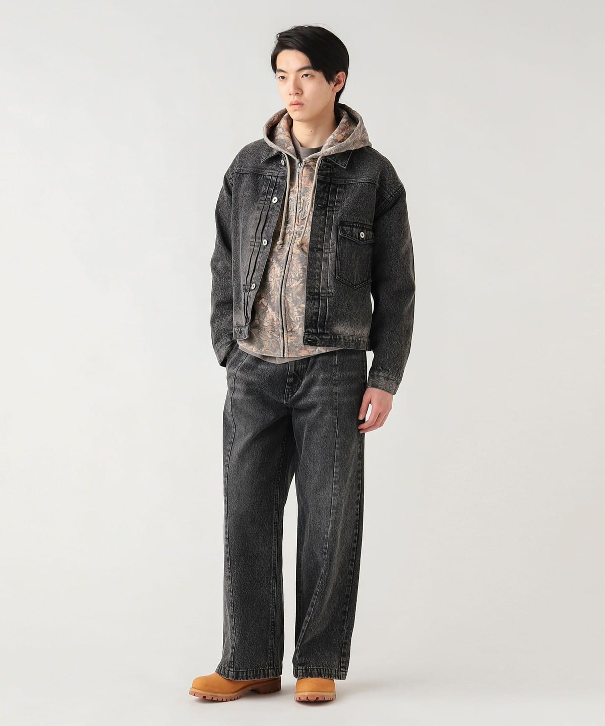 【未使用】BEAMS HEART ビームス ハート ブラスト デニム ジャケット L ブラック 42-18-0112-147 メンズ ヴィンテージ風ジャケット BEAMS HEART（ビームス ハート）ブラスト デニム ジャケット（ブルゾン