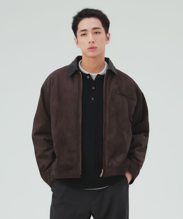 フェイクスエード トラッカージャケット [H:183cm C:80 W:68 H:89.5 Size:L]