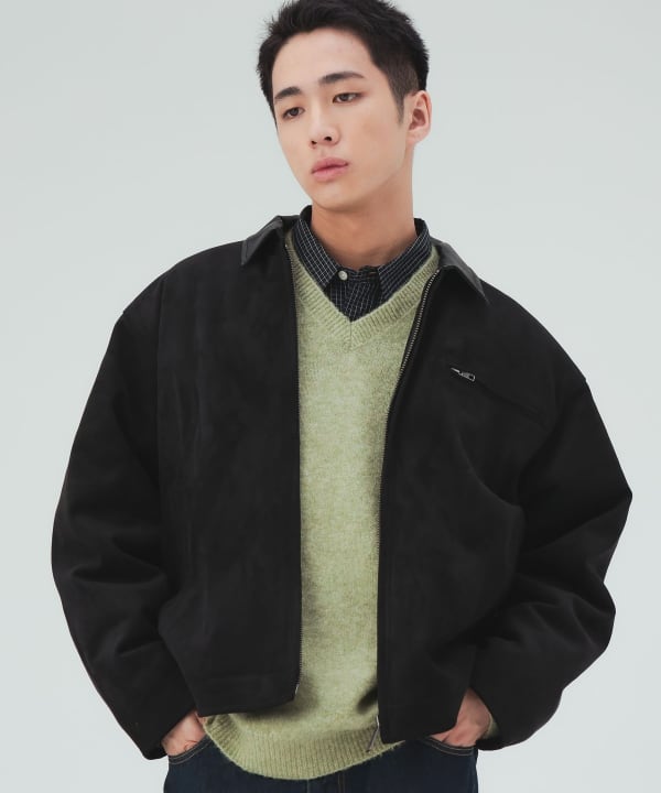 フェイクスエード トラッカージャケット [H:183cm C:80 W:68 H:89.5 Size:L]