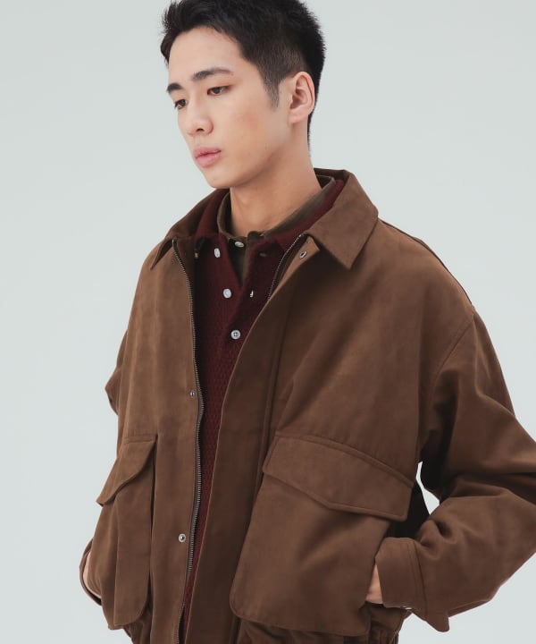 フェイクスエード クラシック ブルゾン [H:183cm C:80 W:68 H:89.5 Size:L]