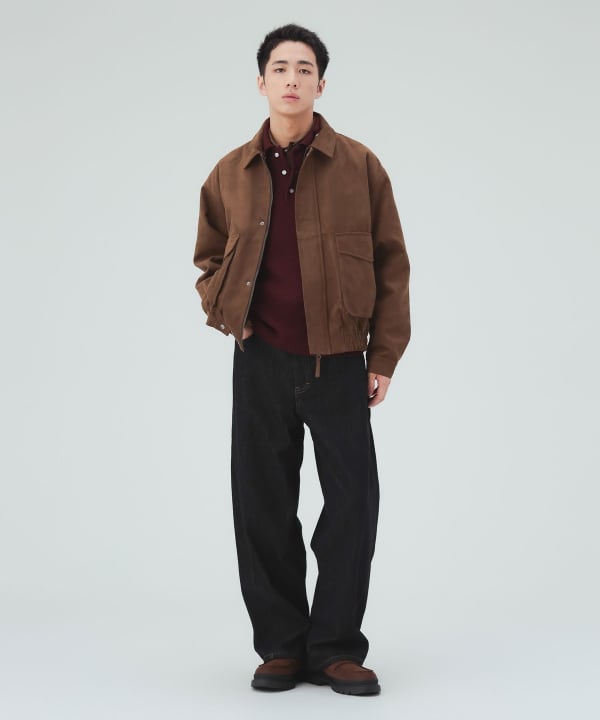 フェイクスエード クラシック ブルゾン [H:183cm C:80 W:68 H:89.5 Size:L]