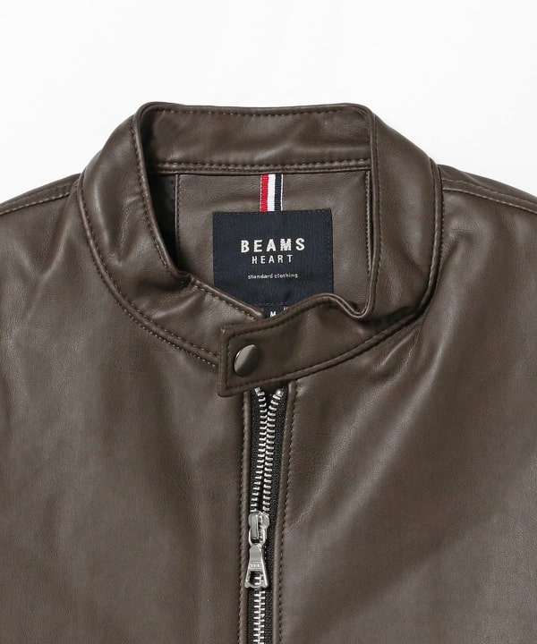 BEAMS HEART BEAMS HEART BEAMS HEART / Faux leather single rider