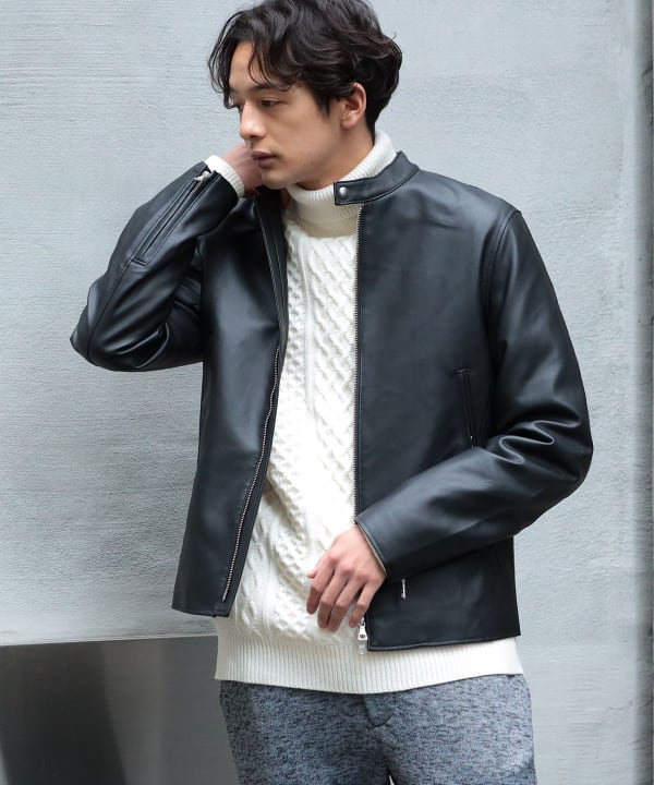 アウター mj8959- Short Length Stand Collar Melton Jacket ジャケット