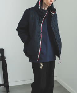 BEAMS HEART / ボリュームネック キルト ブルゾン