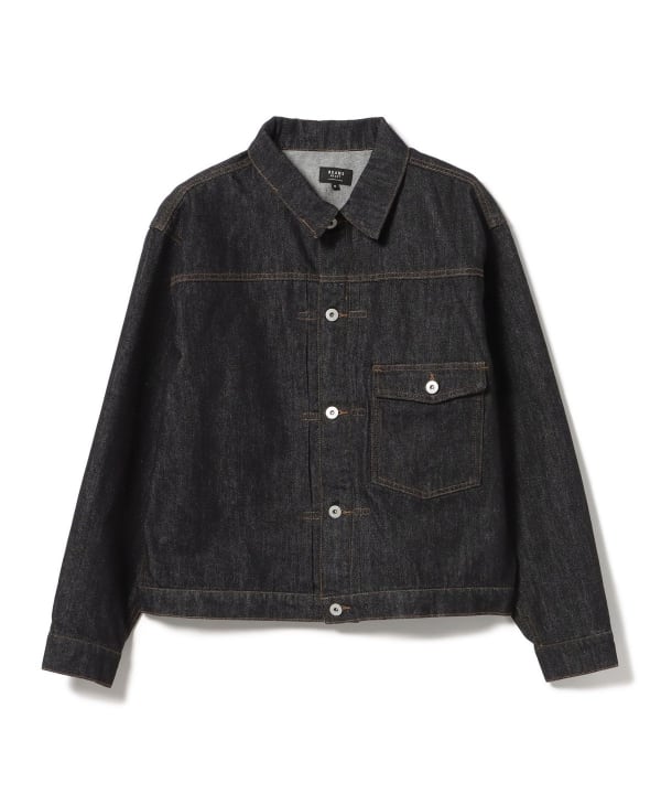 デニムライク リラックスフィット ジャケット インディゴやブラックと比較して色落ちがしにくい扱いやすいデニムライク生地