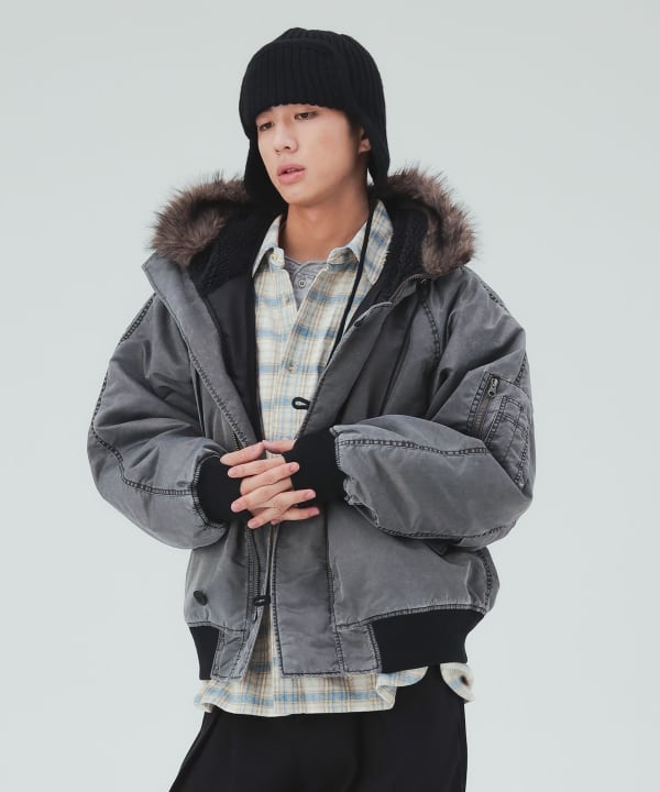 ウォッシュ加工 N2B フライトジャケット [H:183cm C:80 W:68 H:89.5 Size:L]