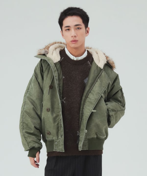 ウォッシュ加工 N2B フライトジャケット [H:183cm C:80 W:68 H:89.5 Size:L]