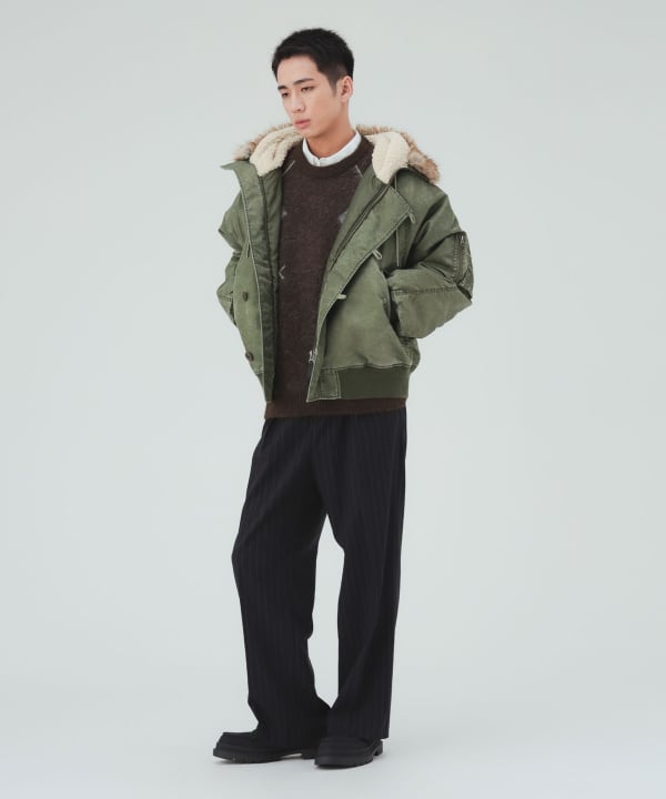 ウォッシュ加工 N2B フライトジャケット [H:183cm C:80 W:68 H:89.5 Size:L]