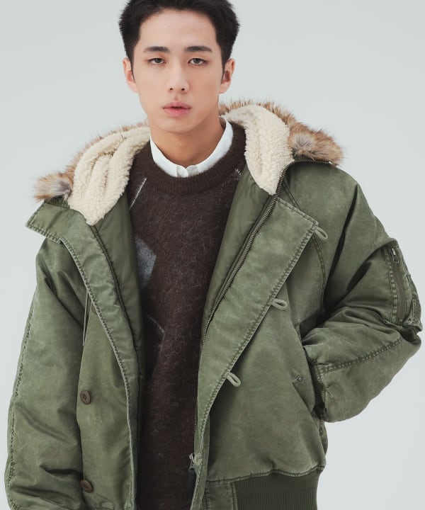 ウォッシュ加工 N2B フライトジャケット [H:183cm C:80 W:68 H:89.5 Size:L]