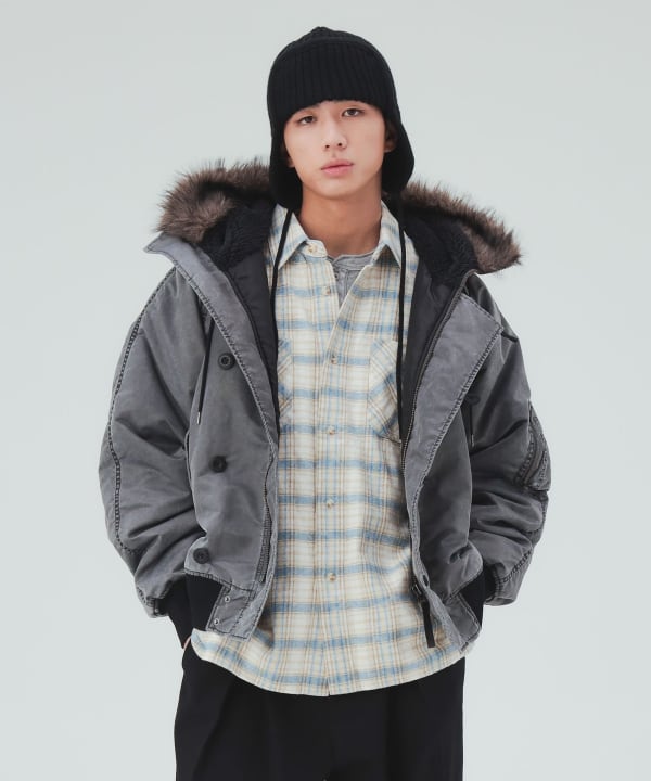 ウォッシュ加工 N2B フライトジャケット [H:183cm C:80 W:68 H:89.5 Size:L]