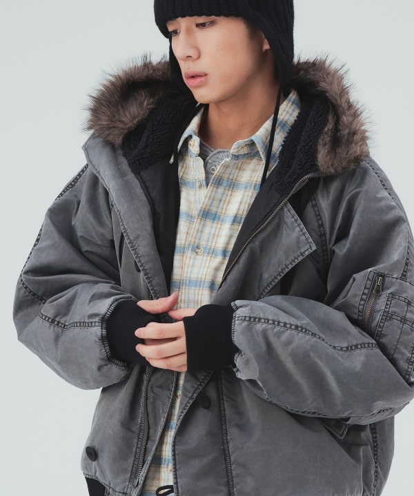 ウォッシュ加工 N2B フライトジャケット [H:183cm C:80 W:68 H:89.5 Size:L]