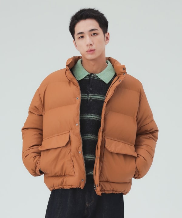 フェイクレザー ショート 中綿ブルゾン [H:183cm C:80 W:68 H:89.5 Size:L]