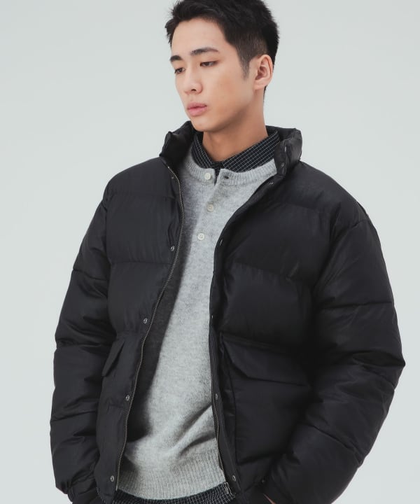 フェイクレザー ショート 中綿ブルゾン [H:183cm C:80 W:68 H:89.5 Size:L]