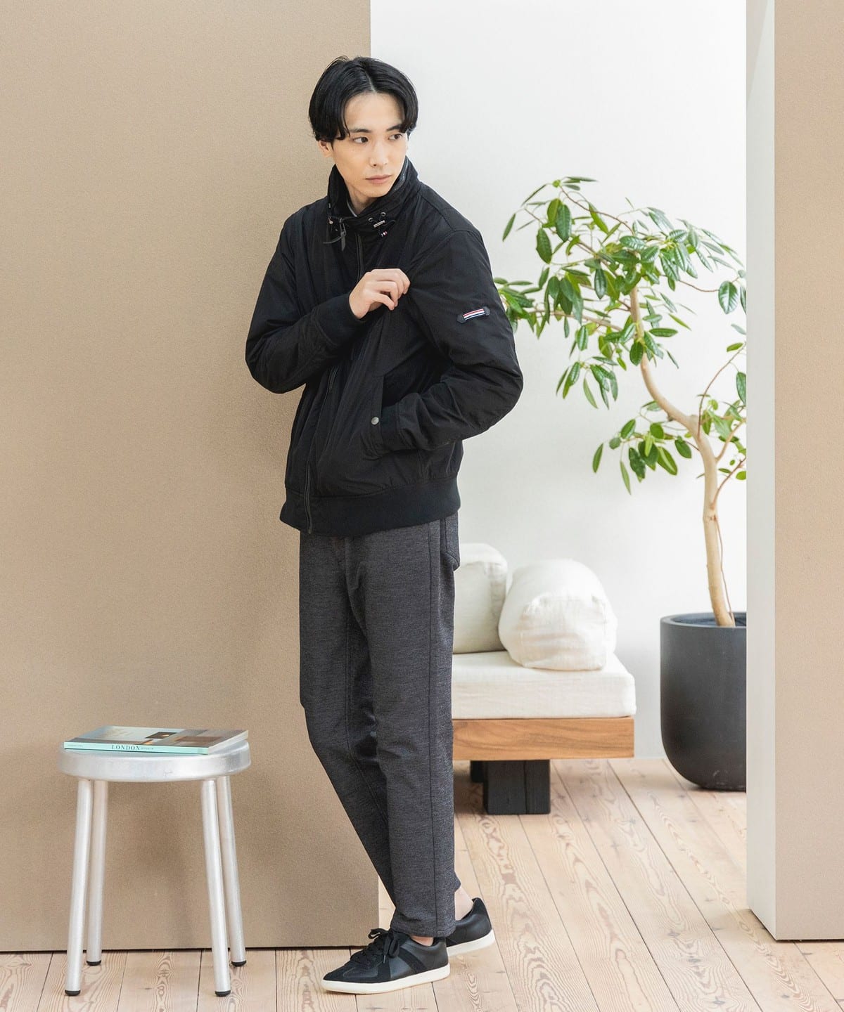 限定値引き【美品】BEAMS HEART インディゴ M ミリタリージャケット BEAMS HEART（ビームス ハート）ボリュームネック MA-1