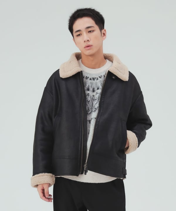 フェイクムートン B3 ブルゾン [H:183cm C:80 W:68 H:89.5 Size:L]