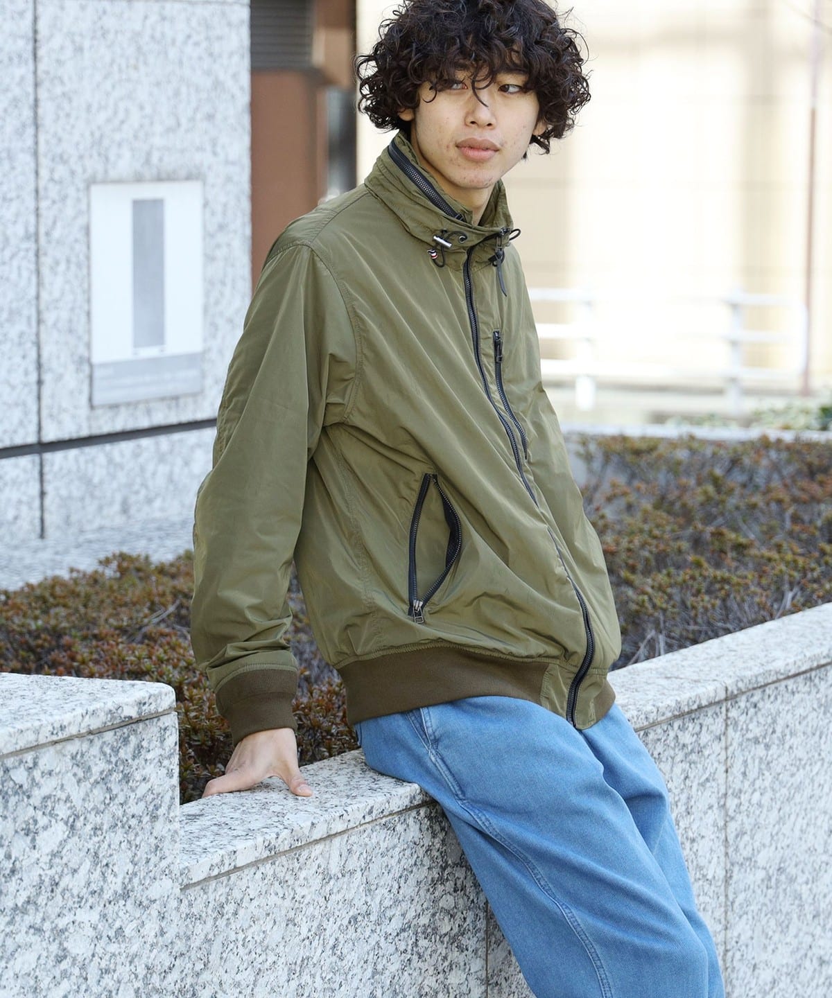 BEAMS HEART BEAMS HEART Neck MA-1 (Blouson Military Jacket
