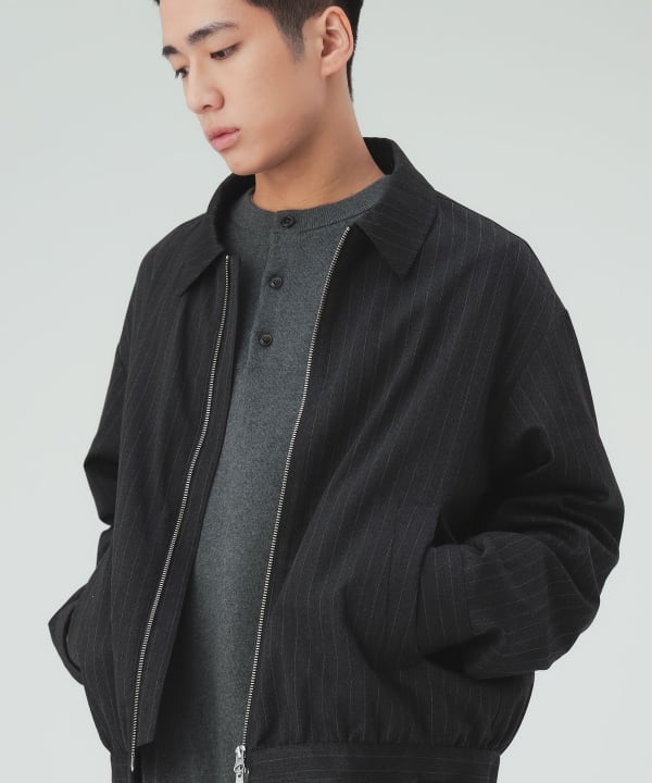TRストライプ ショートブルゾン [H:183cm C:80 W:68 H:89.5 Size:L]