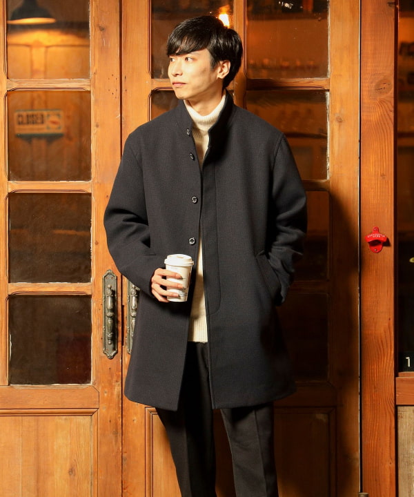 beams コレクション スタンド カラー コート