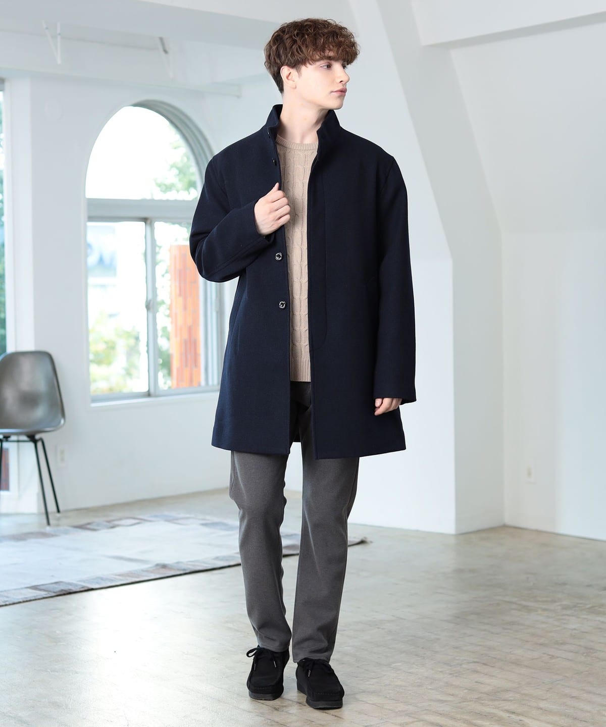 BEAMS HEART（ビームス ハート）スタンドカラー コート（コート その他