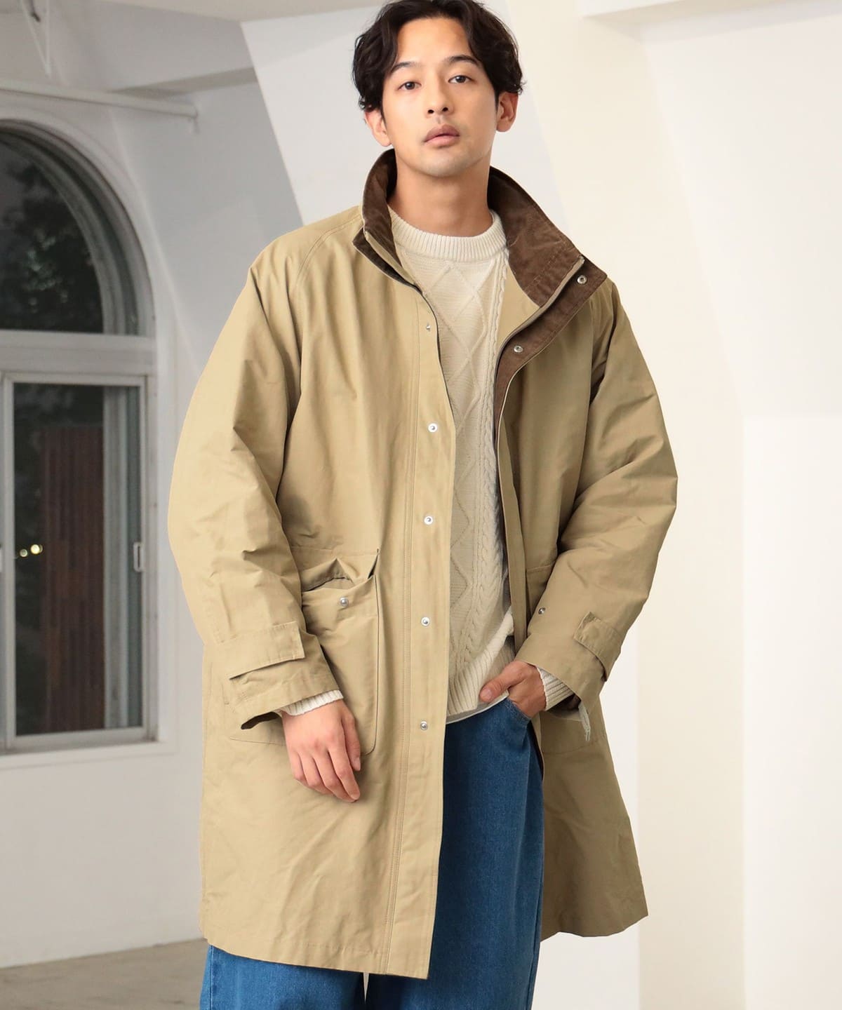 BEAMS ビームス ライナー付きスタンドカラーコート - daterightstuff.com