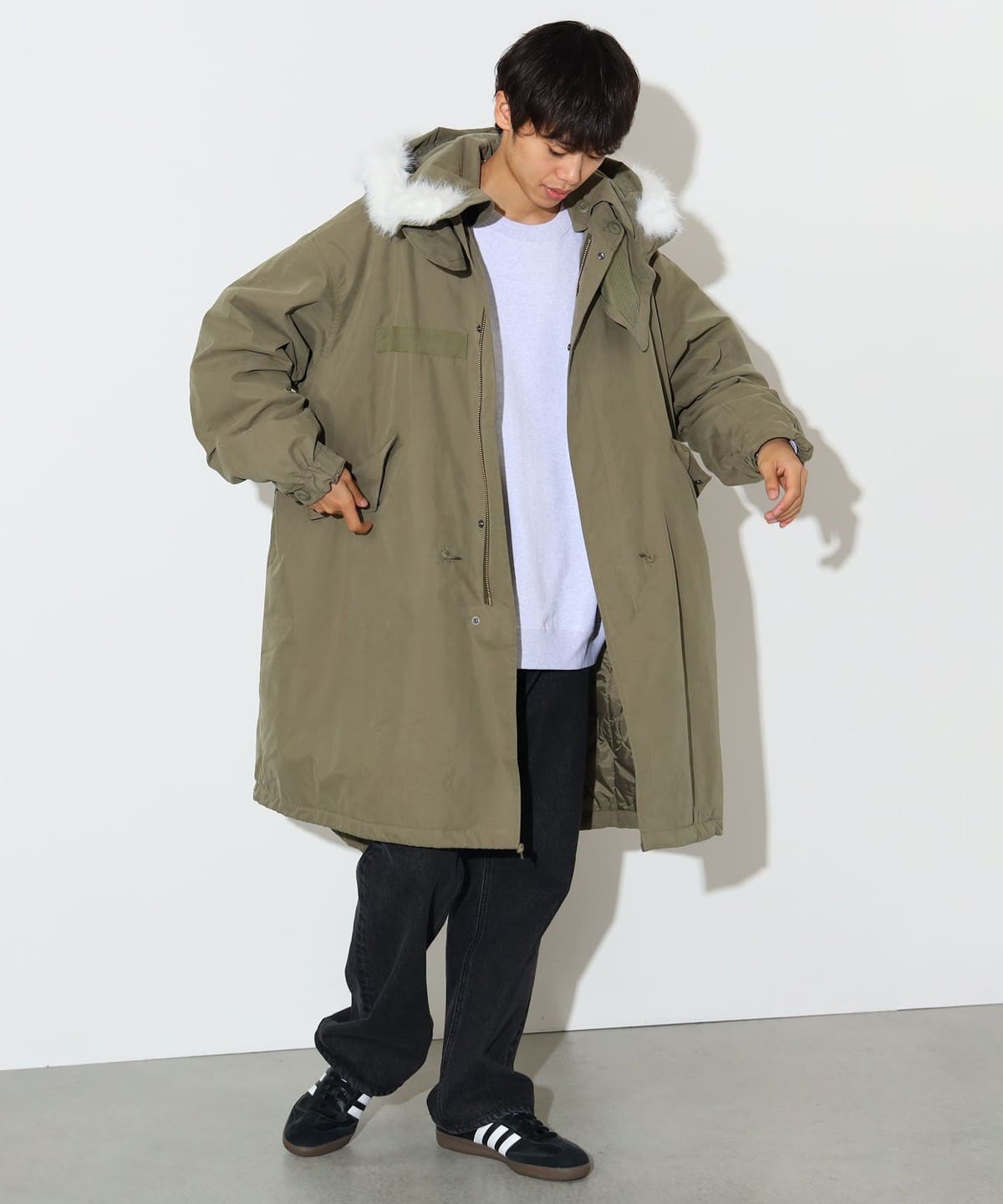 BEAMS HEART（ビームス ハート）フード付き モッズコート（コート