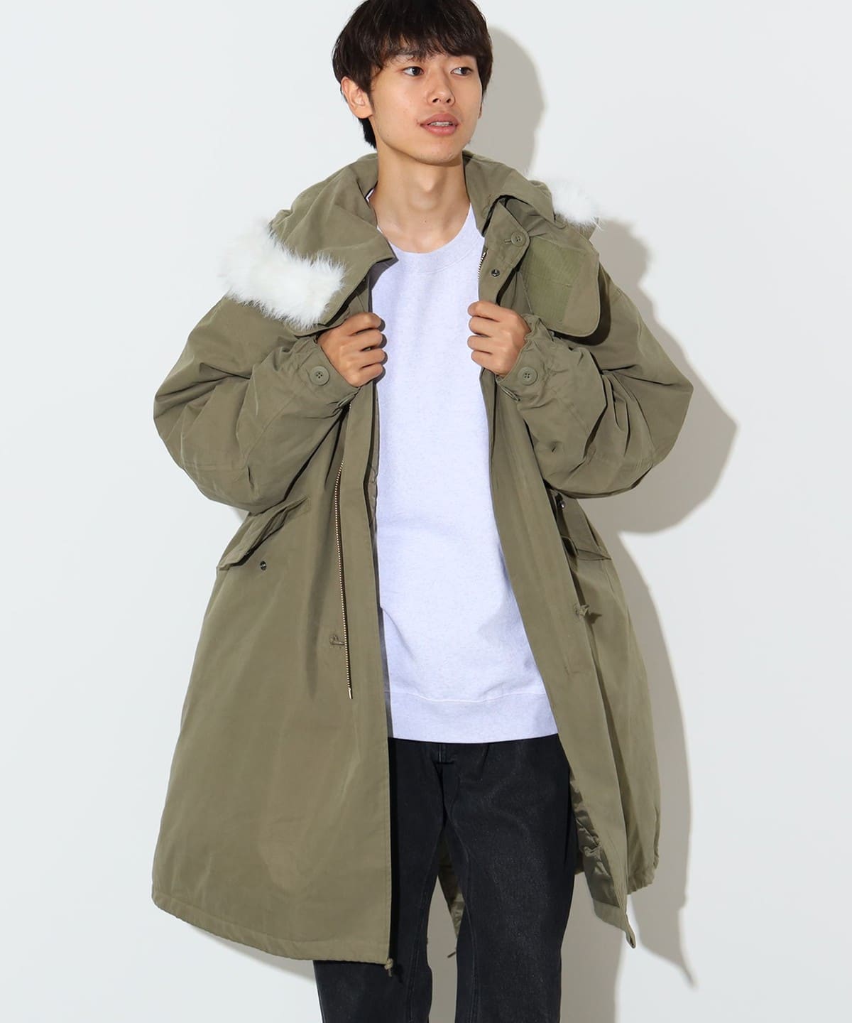 BEAMS HEART（ビームス ハート）フード付き モッズコート（コート