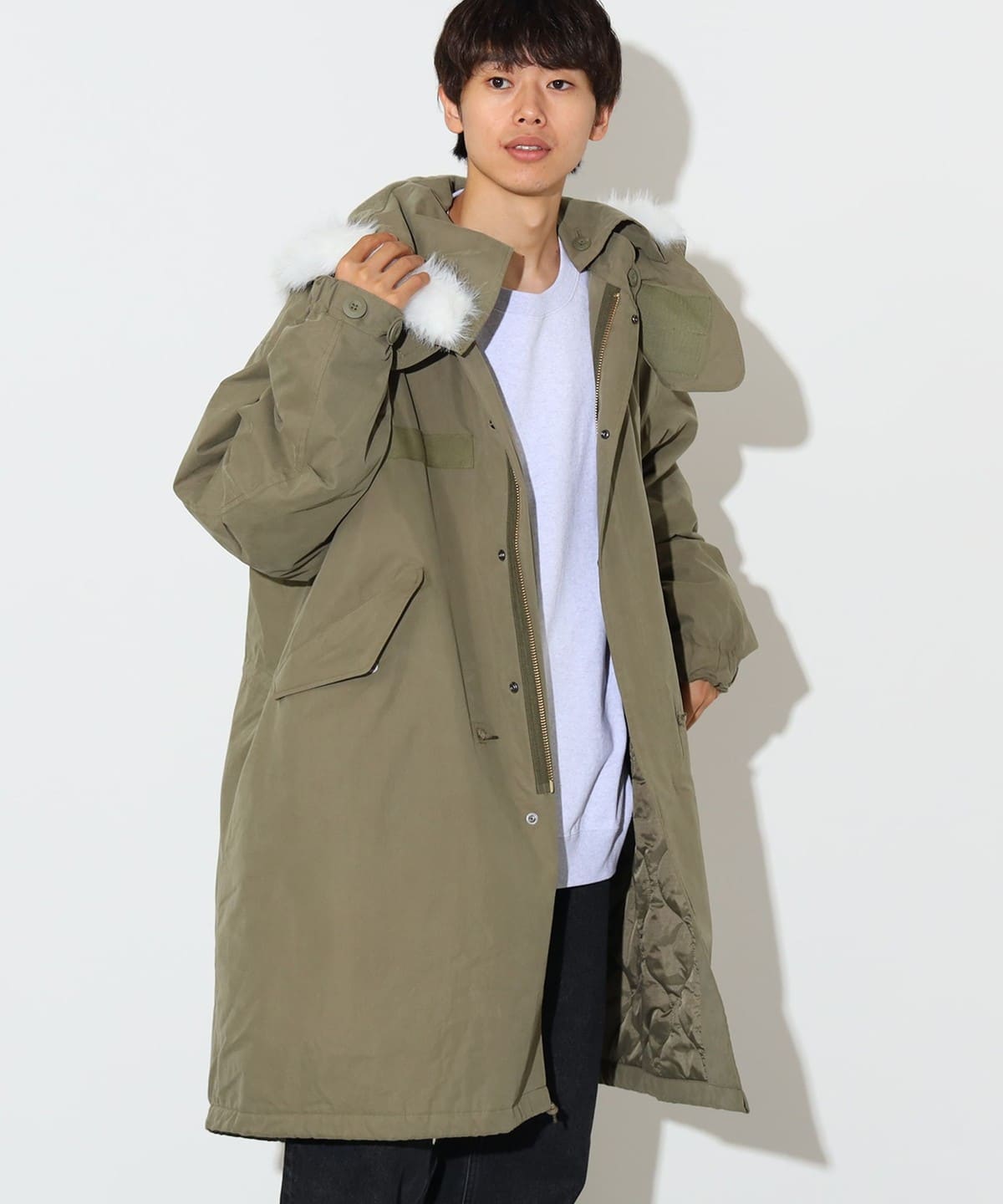 BEAMS HEART（ビームス ハート）フード付き モッズコート（コート