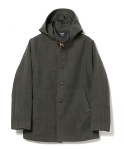 BEAMS HEART / フード付き スタンドカラー コート