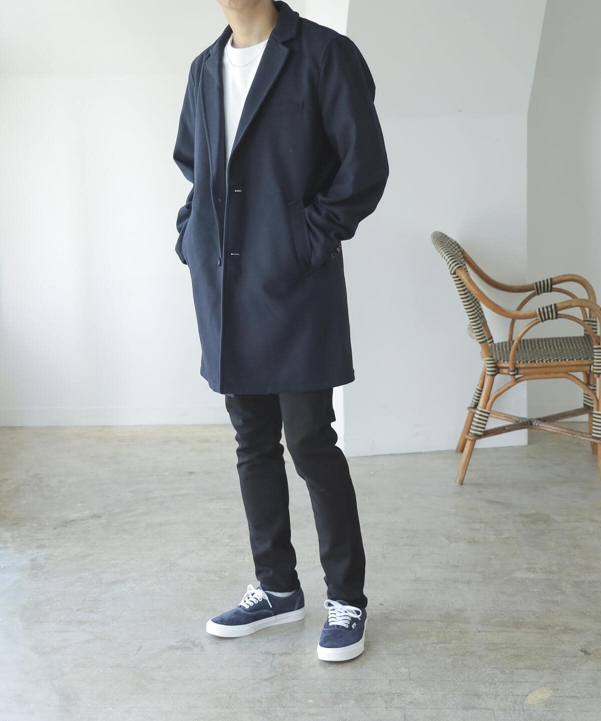 [Outlet] BEAMS HEART / Melton Chester coat