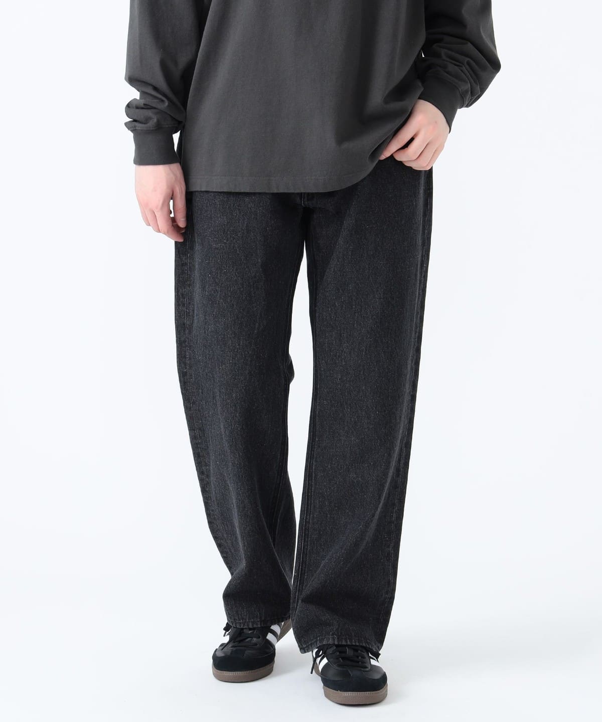 ルーズ ストレートデニム パンツ パンツ MEN BLACK L ルーズ ストレートデニム パンツ パンツ MEN BLACK L