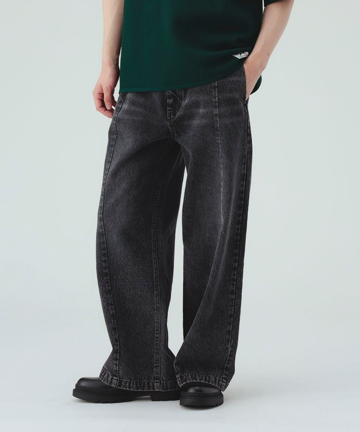 BEAMS HEART BEAMS HEART Seam Baggy Denim Pants (Pants Denim Pants