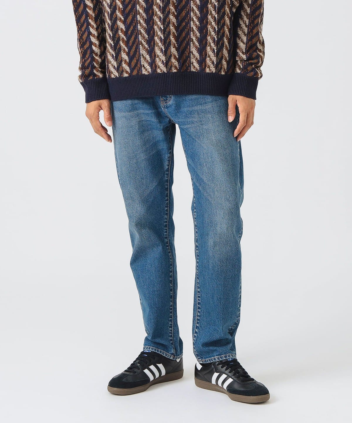 ヴィンテージウォッシュ ナロー デニム パンツ MEN INDIGO S