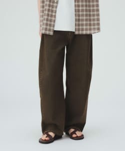 カーブ ワイド ストレート デニムパンツ