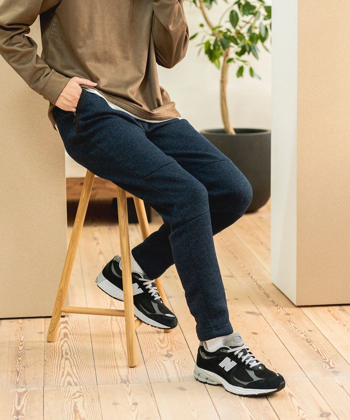 ニットフリース イージーパンツ パンツ MEN NAVY S ニットフリース イージーパンツ パンツ MEN NAVY S