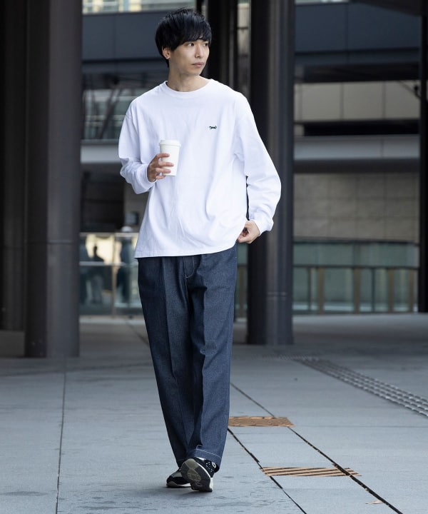 BEAMS HEART (BEAMS HEART) Ecorich Denim Slacks Pants (Pants