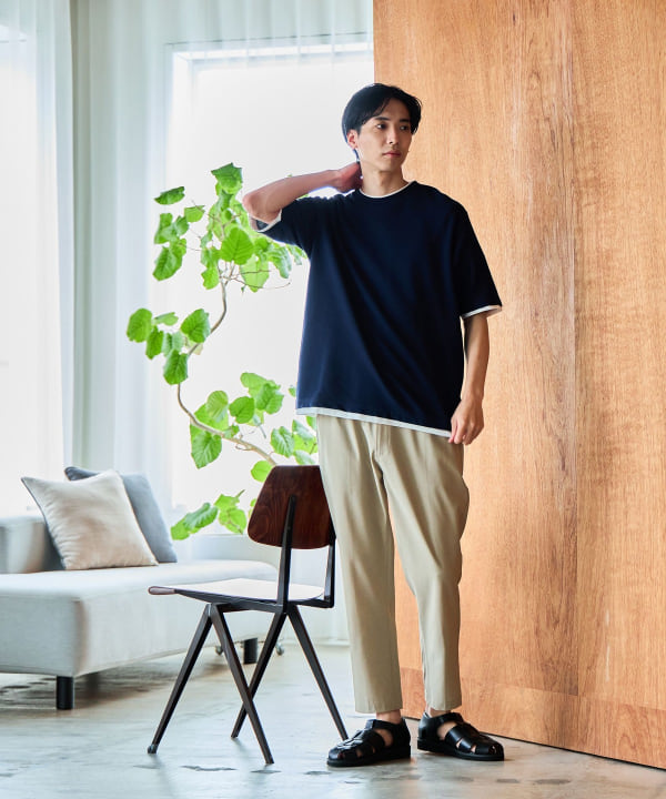 BEAMS HEART（ビームス ハート）ポリトロ テーパード イージーパンツ