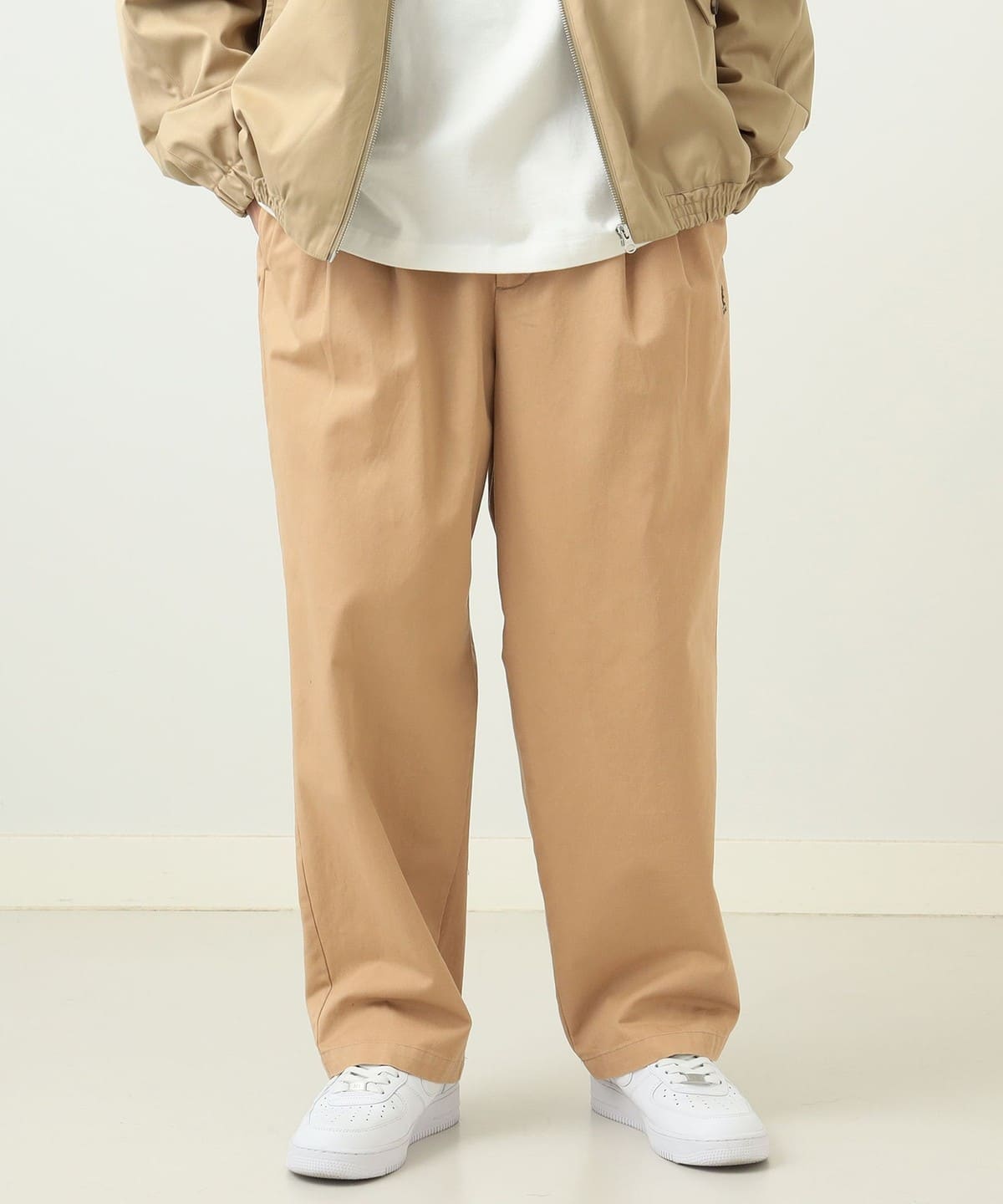 【EXCLUSIVE】KANGOL カンゴール / 2タック ワイド チノ パンツ パンツ MEN BEIGE S 【EXCLUSIVE】KANGOL カンゴール / 2タック ワイド チノ パンツ パンツ MEN BEIGE S