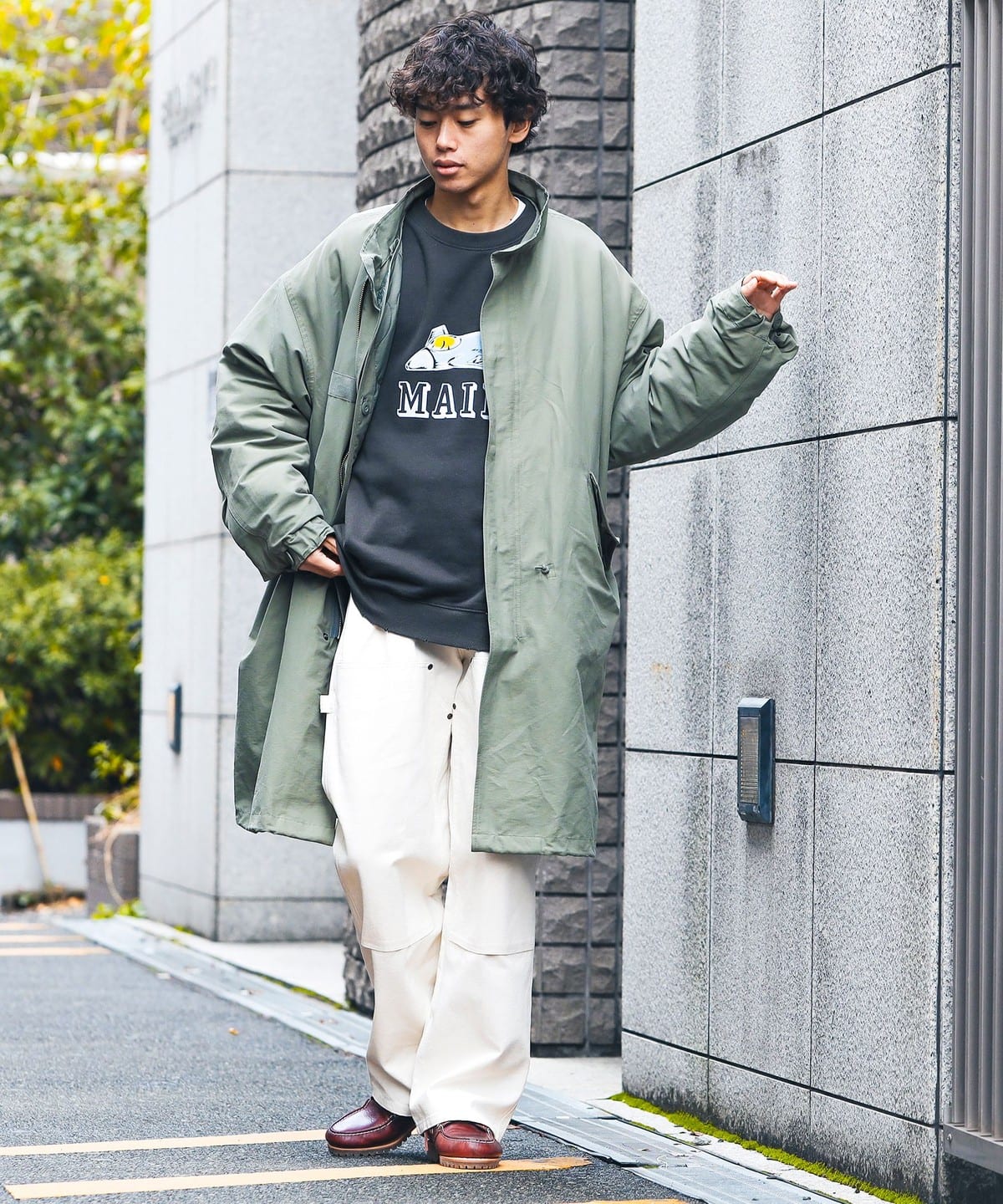 ⭐️ BEAMS ダブルニー ペインターパンツ ダック地 白 ワイドパンツ L BEAMS HEART（ビームス ハート）セミワイド ダブルニー ペインター