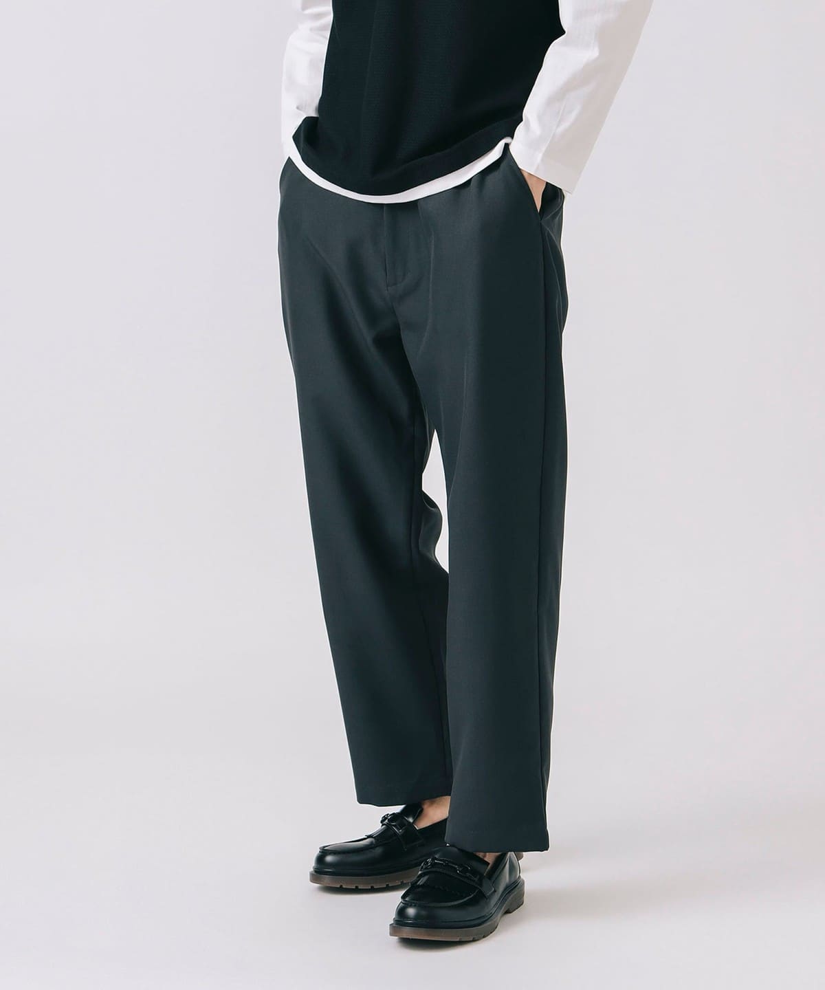 アンクル ワイド イージーパンツ(吸水速乾) パンツ MEN CHARCOAL GREY M アンクル ワイド イージーパンツ(吸水速乾) パンツ MEN CHARCOAL GREY M