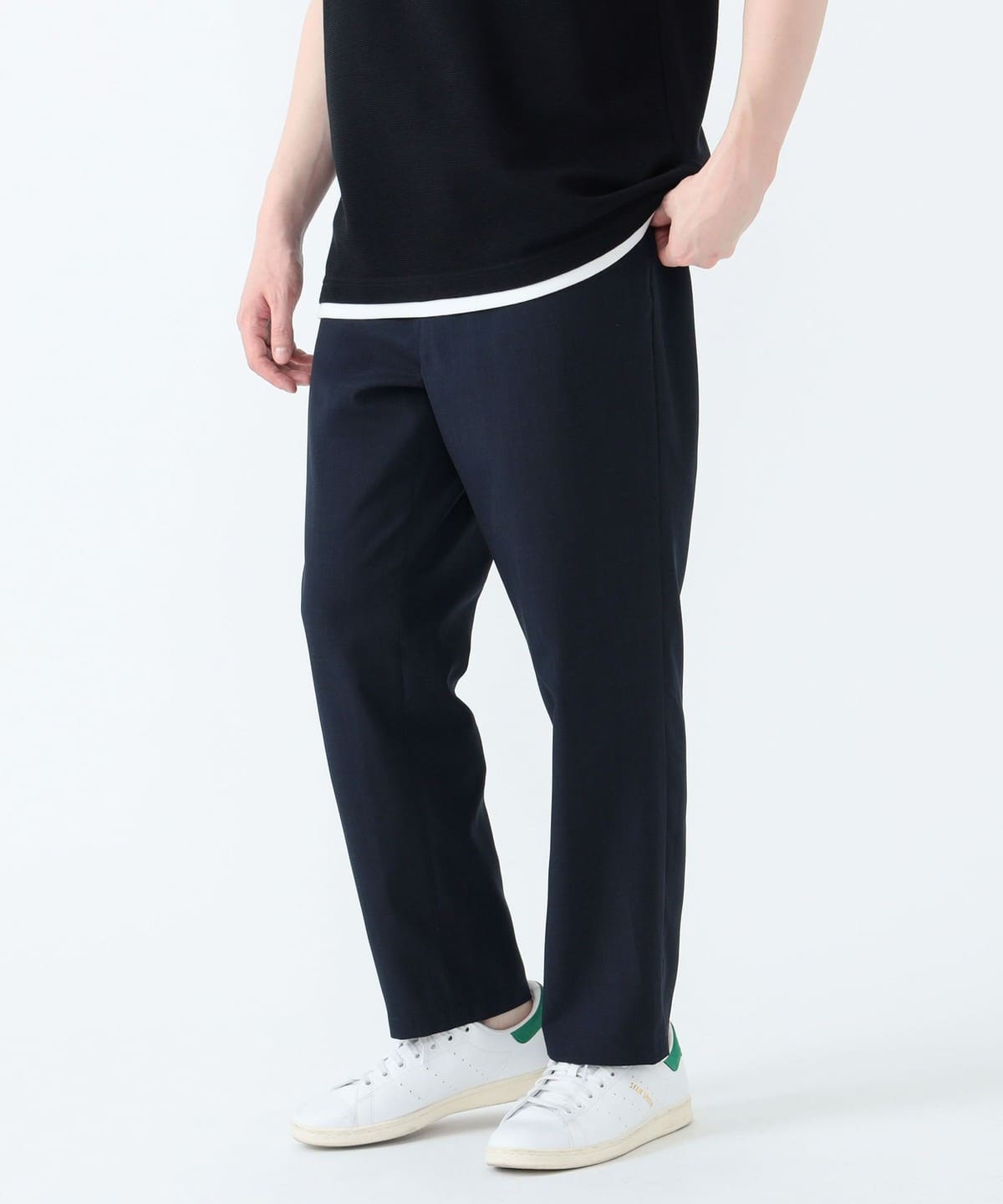 クイックドライ ポリトロ テーパード イージーパンツ パンツ MEN NAVY S クイックドライ ポリトロ テーパード イージーパンツ パンツ MEN NAVY S