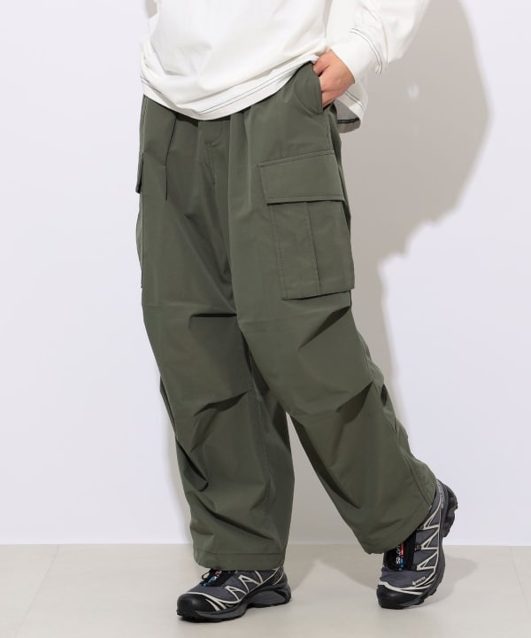 BEAMS+ パンツ ヘリンボーン ミリタリー トラウザーズ メンズ