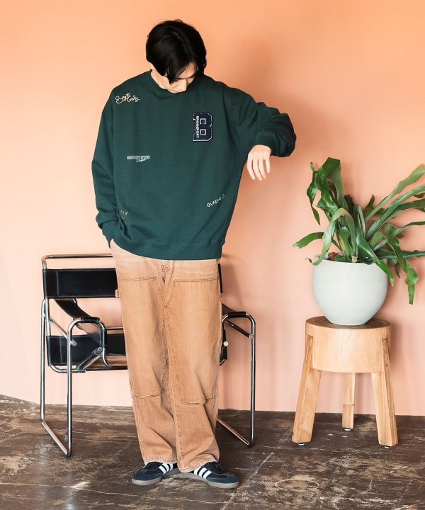 BEAMS HEART（ビームス ハート）ワイド ストレート ダブルニー