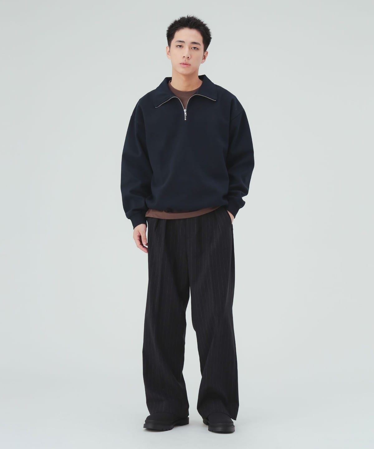 BEAMS HEART（ビームス ハート）ポリエステルレーヨン 2タック ワイド