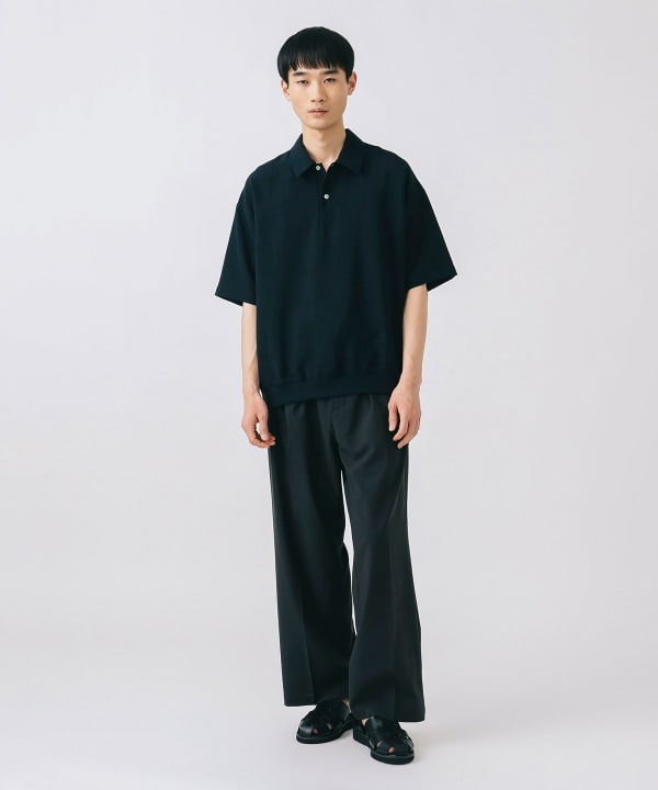 BEAMS HEART（ビームス ハート）ポリトロ 2タック ワイドパンツ