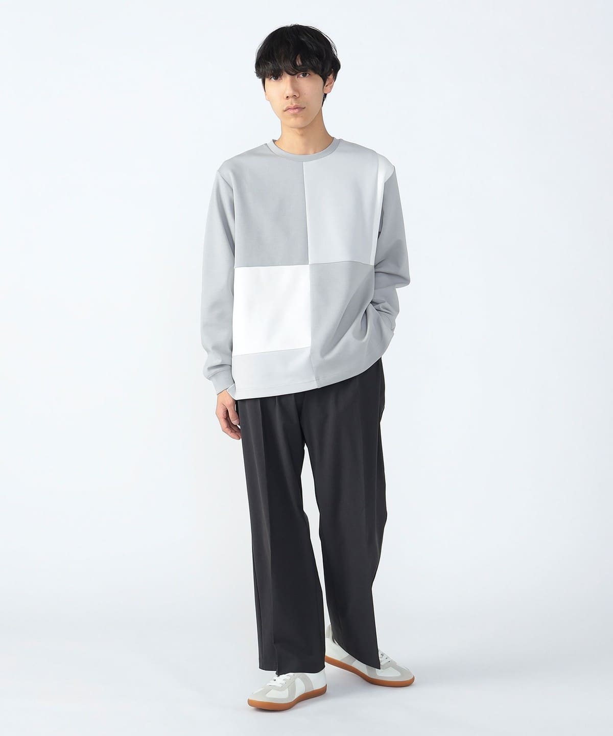 BEAMS HEART（ビームス ハート）ポリトロ 2タック ワイドパンツ (吸水