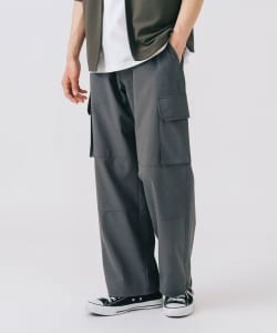ポリエステルトロ ワイド カーゴパンツ (吸水速乾・接触冷感)