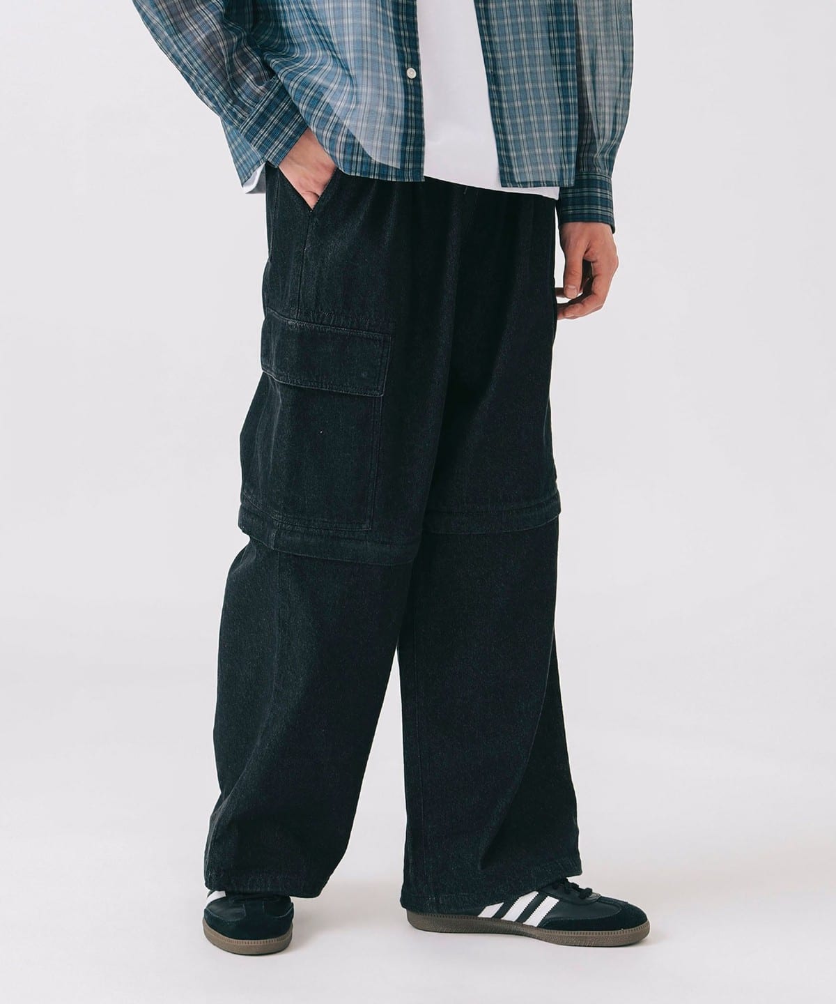 コンバーチブル デニムパンツ(2WAY) パンツ MEN BLACK L コンバーチブル デニムパンツ(2WAY) パンツ MEN BLACK L